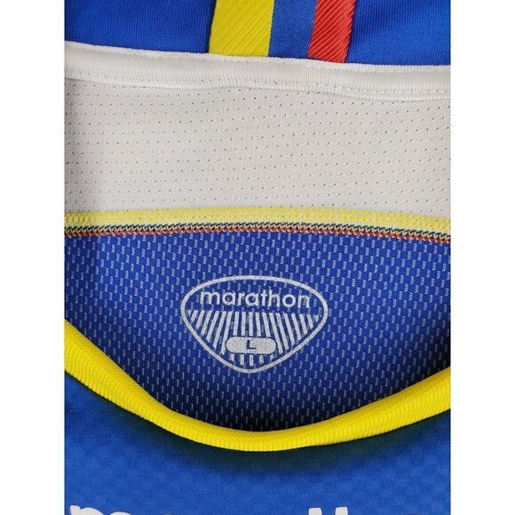 Marathon 2012 Barcelona SC Home Jersey Shirt Mens L Yellow Multi Soccer SS - Picture 2 of 14